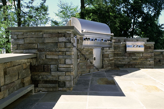 outdoor kitchen and patio