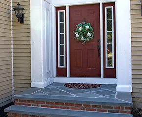 Bluestone front entry steps