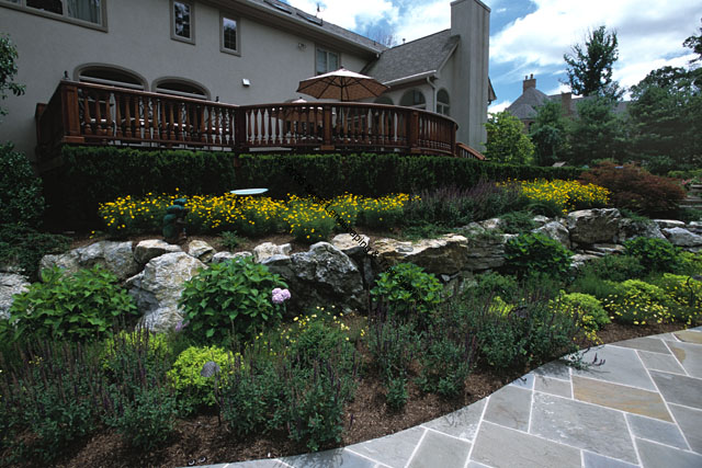 raised rock garden wall