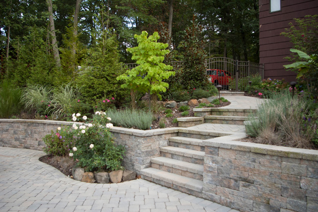 Retaining Wall with Steps